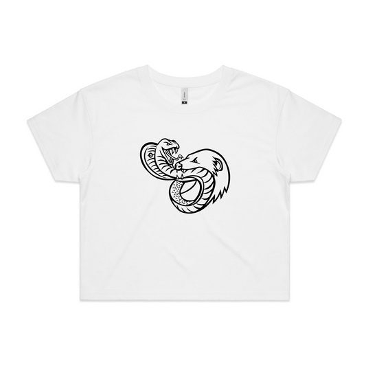 Cobra Fighting Mongoose Crop Tee