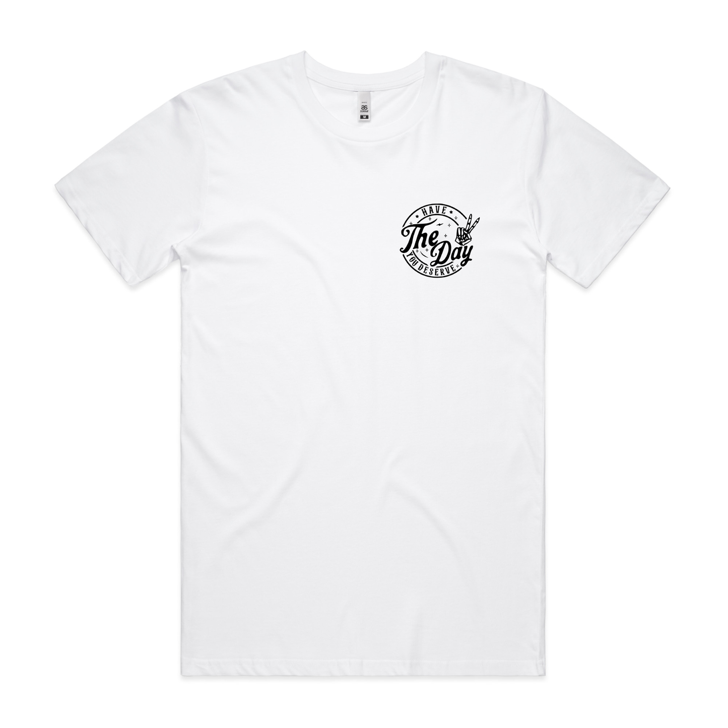 JamesT Apparel Men's Day you Deserve Cotton T-Shirt. AS Colour . Front White