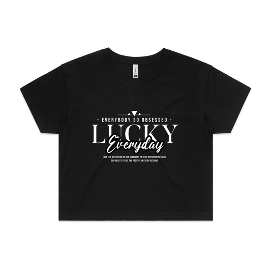 Lucky Every Day Crop Tee